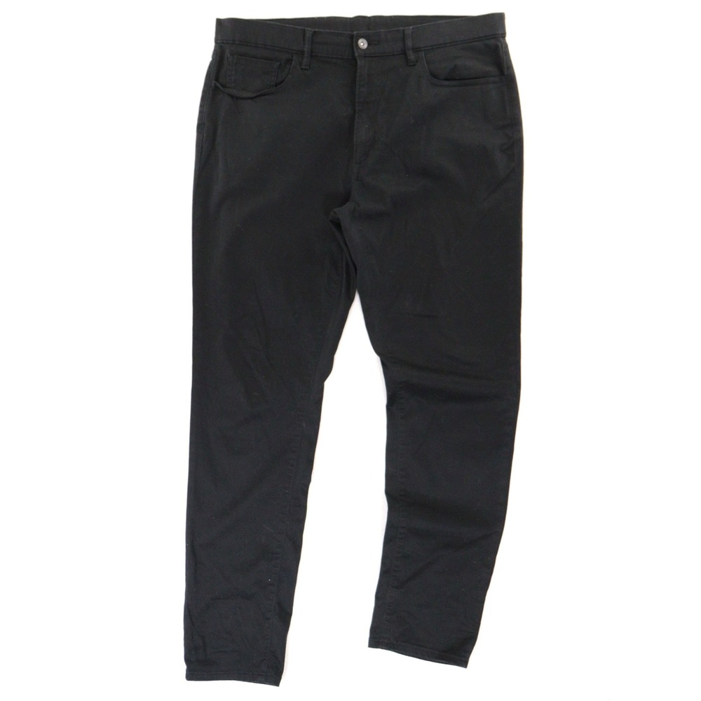 Uniqlo Ultra Stretch Color Jeans Skinny Tapered Men XL Black Cotton 470513
